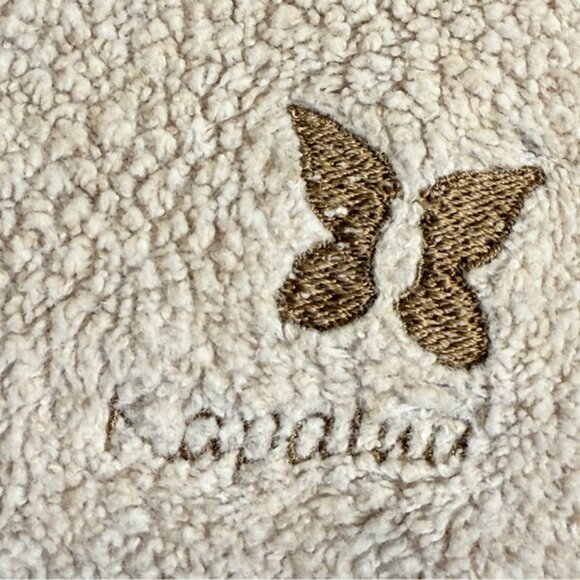 VTG Kapalua Hawaii Sweatshirt Women Small Relax Fit Cream Reverse Texture Grunge - Picture 4 of 10